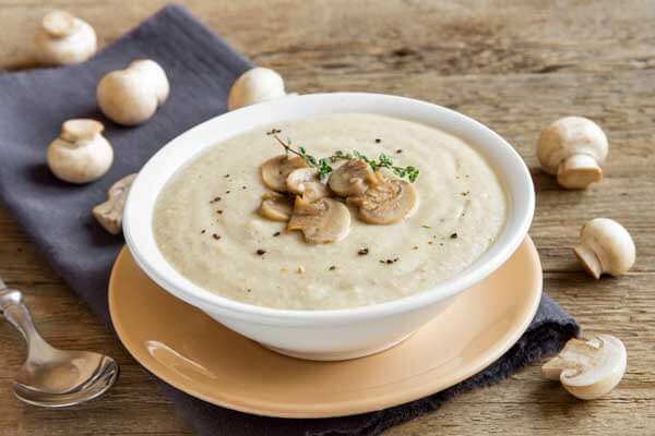 homemade creamy mushroom soup