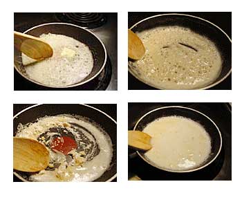 making a roux for turkey gravy