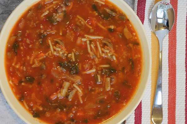 Hearty Minestrone Soup to help lose weight