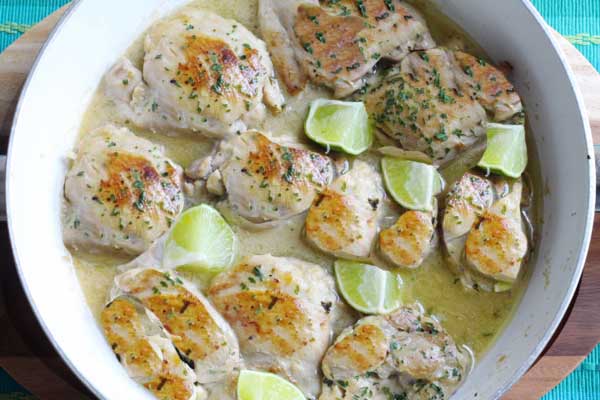 chicken with lime and coconut