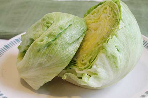 iceberg lettuce for a wedge salad