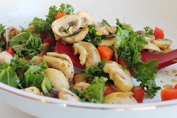 vegetables for the bunless turkey burger