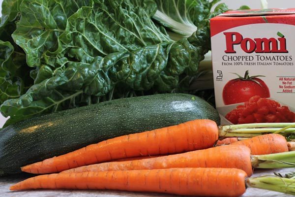 Ingredients for Garden Vegetable Minestrone Soup