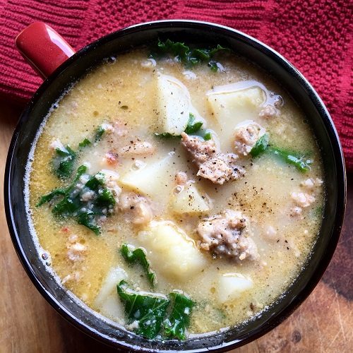 Crockpot Tuscan Soup with Sausage and Potato