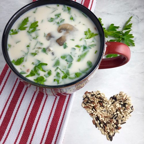 Slow Cooker Creamy Wild Rice and Mushroom Soup