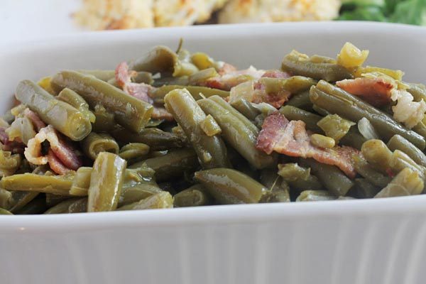 Green Beans with Bacon Cooked